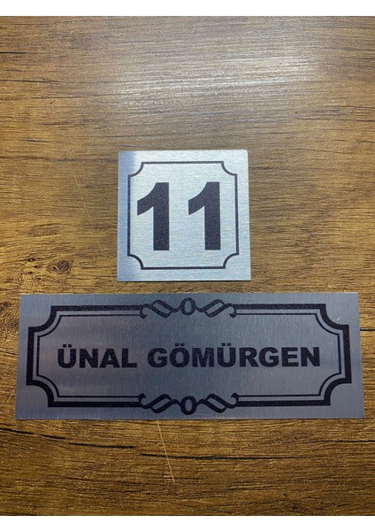 Metal Kapı Isimliği Gold 0005