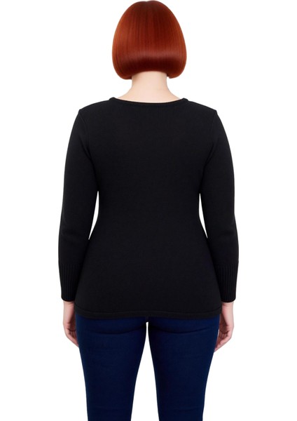 Kadın Triko Bluz Bağlamalı Detaylı Bisiklet Yaka Ince Kumaş Regular Fit Uzun Kol Kaliteli Şık fiyatları