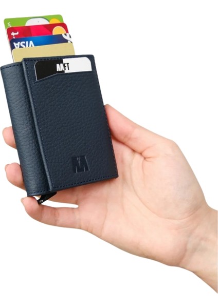 Hakiki Deri Erkek Mekanizmalı Cüzdan | Retro 2660
