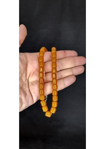 Sevgiliye Özel Hediye Çubuk Kehribar Tesbih Sarı Renk Kapsül Kesim H-1410. indirimleri