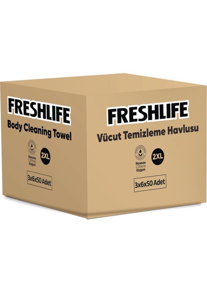 Freshlife Vücut Temizleme Havlusu 3X6X50 (900 Yaprak)