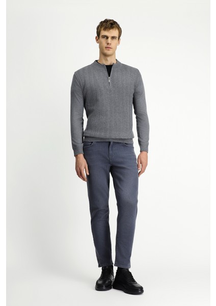 Regular Fit Yarım Balıkçı Yaka Fermuarlı Trıko Kazak fiyatları