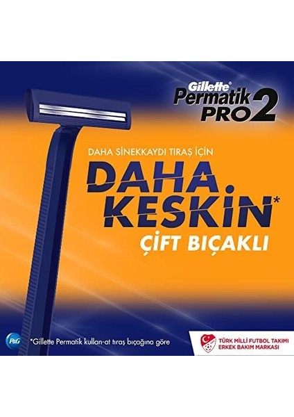 Gillette Permatik Pro2 Kullan At Erkek Tıraş Bıçağı 10 Adet