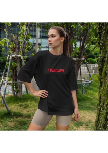 Hamilton / Ferrari Oversize Tişört - Siyah fiyatları