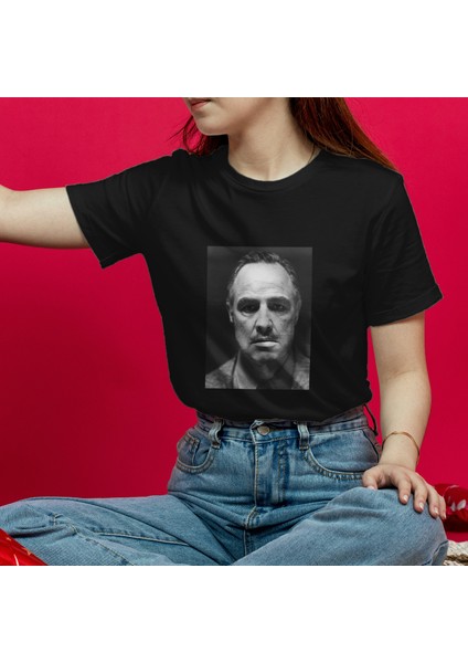 Marlon Brando / Godfather 1972 Tişört - Siyah fiyatları