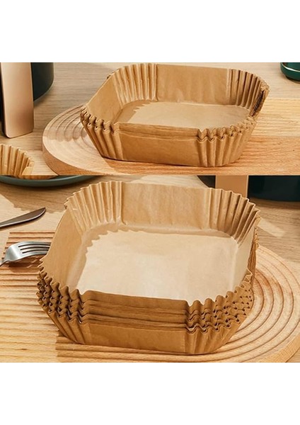 Airfryer Pişirme Kağıdı, Fritöz Yağlı Kağıdı,pişirme Kağıdı, Yanmaz Kağıt Xl 50 Adet Büyük (Kare)