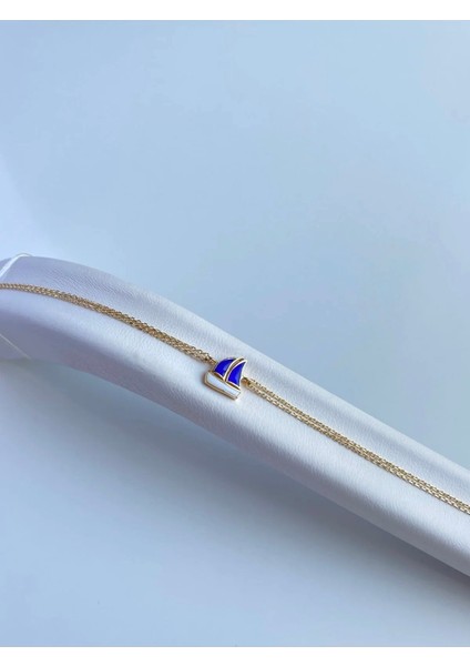 14 Ayar Altın Mavi Yelkenli Bileklik fiyatları