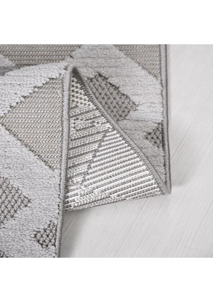 Duero Geometrik Gri Polyester Kaydırmaz Tabanlı Makine Halısı modelleri