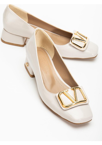 Suins Premium Pauly Model Kadın Orta Topuklu Siyah Kahve Bordo Ayakkabı