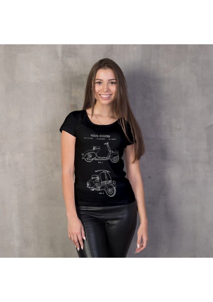 Vespa Tişört - Siyah fiyatları