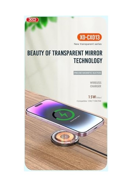 Xo Is Beauty Kablosuz Manyetik Şarj Istasyonu CX013 – 1.2m, 15W Hızlı Şarj, Dayanıklı Tasarım, Akım Korumalı, Aşırı Şarj Koruması, Kolay Kullanım, Siyah fiyatları