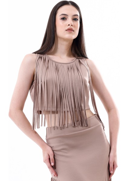 Arkası Fermuarlı Önü Püsküllü Scuba Bustiyer | BST35811 fiyatları