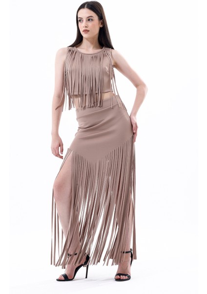 Arkası Fermuarlı Önü Püsküllü Scuba Bustiyer | BST35811 fırsatları