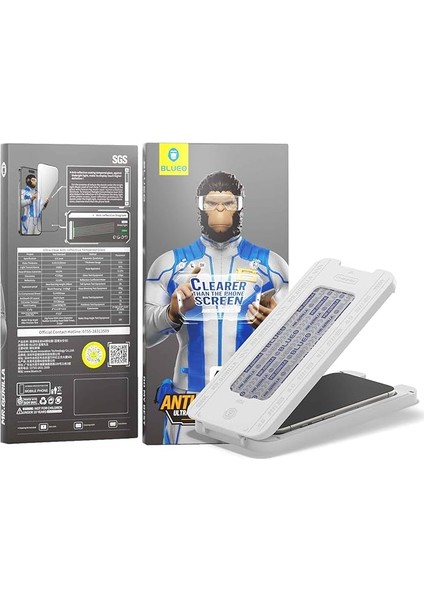 Anti-Reflective iPhone 16 Pro Max Uyumlu Uygulama Aparatlı Ekrandan Bile Daha Net Cam Ekran Koruyucu