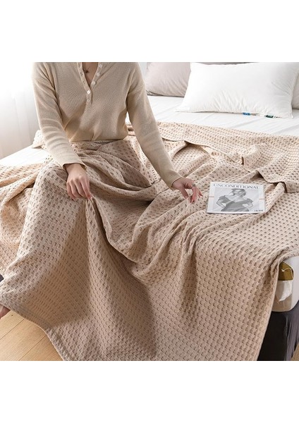 Havuzlu Pike Pamuklu Çift Kişilik 220X240 cm Sütlü Kahve