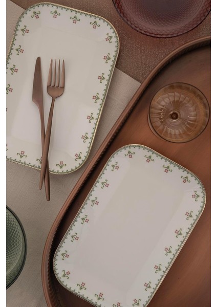 Minas 2 Parça 26X17 Santimetre Kayık Tabak, Goblen