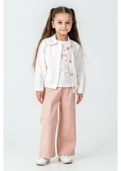 Flowers Nakışlı Kız Çocuk 3\'lü Takım - 26K 6355