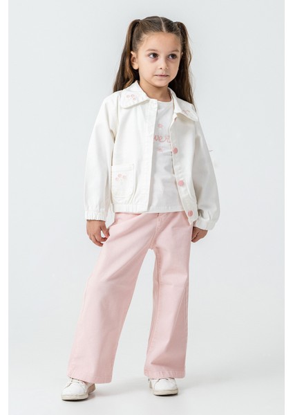 Flowers Nakışlı Kız Çocuk 3\'lü Takım - 26K 6355