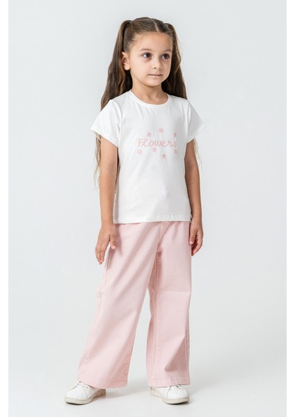Flowers Nakışlı Kız Çocuk 3\'lü Takım - 26K 6355 indirimleri