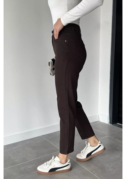Kadın Yüksek Bel Mom Jean Kot Pantolon P-00018900 fiyatları