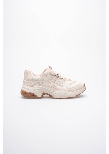 Kadın Sneaker File Baskılı Kalın Tabanlı Bej Rivex fiyatları