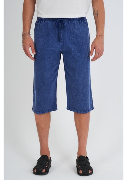 Erkek Regular %100 Pamuk Keten Görünümlü Kapri DC204-67