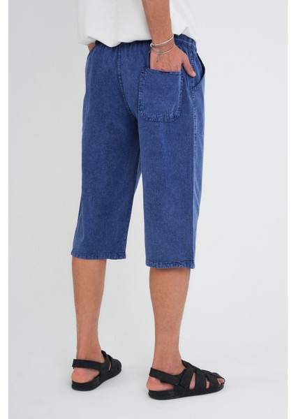 Erkek Regular %100 Pamuk Keten Görünümlü Kapri DC204-67 fırsatları