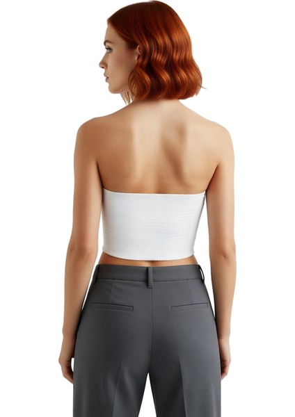 Polyester Karışımlı Straplez Fitted Crop Bluz Yazlık Şıklık Premium Kalite Kaliteli Işçilik modelleri