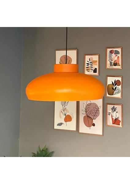 Estrela Turuncu Tekli Avize Plafonyer Rozans Başlık Iç Mekan Aydınlatma Dekoratif Mutfak Cafe Salon