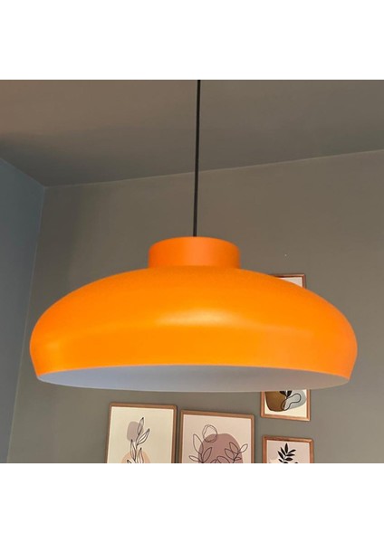 Estrela Turuncu Tekli Avize Plafonyer Rozans Başlık Iç Mekan Aydınlatma Dekoratif Mutfak Cafe Salon