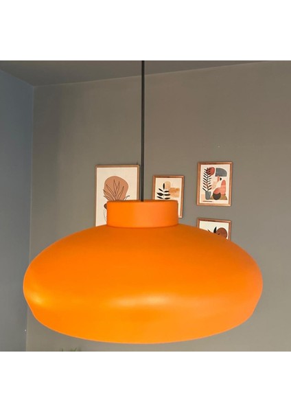 Estrela Turuncu Tekli Avize Plafonyer Rozans Başlık Iç Mekan Aydınlatma Dekoratif Mutfak Cafe Salon