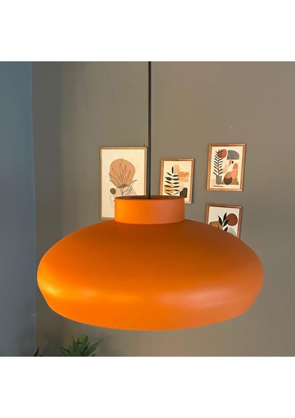 Estrela Turuncu Tekli Avize Plafonyer Rozans Başlık Iç Mekan Aydınlatma Dekoratif Mutfak Cafe Salon