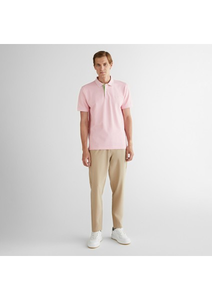 Erkek Pembe Regular Fit Polo modelleri