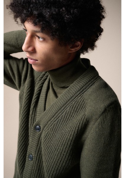 Mainland Knitted Hırka OL51 Olive