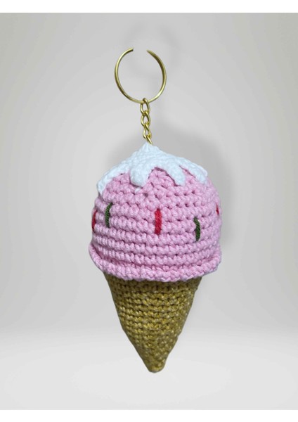 Amigurumi Külah Anahtarlık 10-11 cm Sevimli El Örgüsü Hediyelik Anahtar ve Çanta Aksesuarı (KOD:111)