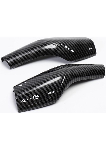 Tesla Model Y Için Uyumlu Vites - Silecek Kolu Kaplama Karbon Desenli