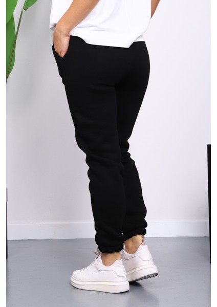 Siyah Üç Iplik Şardonlu Eşofman Altı fırsatları