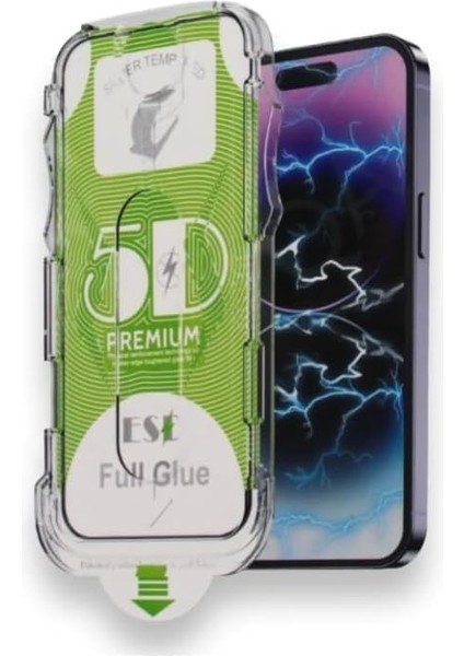 16 ile Uyumlu Ekran Yapıştırma Aparatlı 5d Ekran Tam Kaplayan Temperli Cam