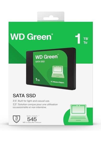 Green 1tb 545/465MB/S Sata 3.0 SSD WDS100T5G0A fiyatları