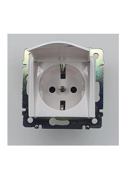 Beyaz Kapaklı Topraklı Priz Çerçevesiz - Priz ve Anahtar Için Uyumlu Çerçeve fiyatları