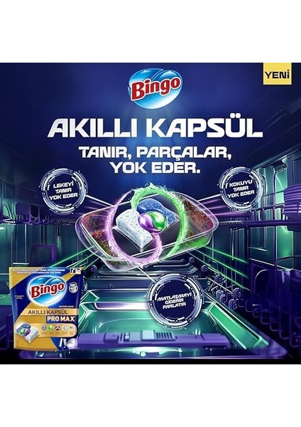 Bingo Akıllı Kapsül Pro Bulaşık Makinesi Deterjanı Tableti 80&apos;li fiyatları
