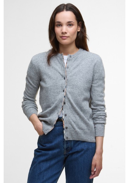 Pendle Triko Hırka GY71 Grey Marl/hessian Tartan