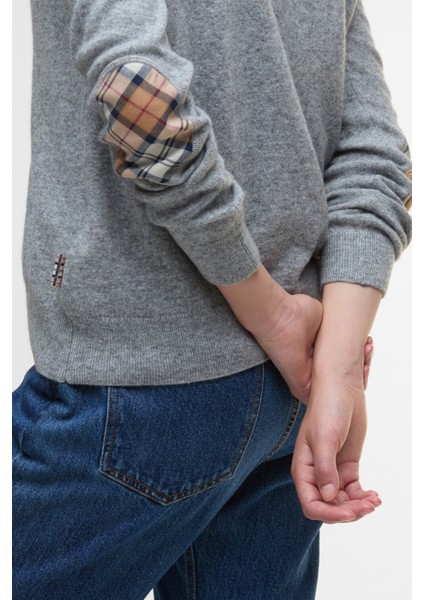 Pendle Triko Hırka GY71 Grey Marl/hessian Tartan