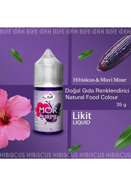 Likit Mor Doğal Gıda Boyası 35 G – Bitkisel Kaynaklı, Pasta ve Tatlılar Için Katkısız Sıvı Renk Boyası fiyatları