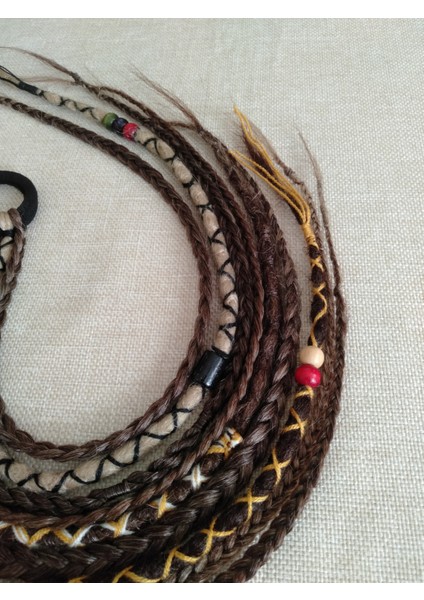 Kumral Renkli Rasta Örgü Saç Tokası modelleri