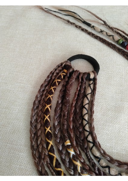 Kumral Renkli Rasta Örgü Saç Tokası indirimleri