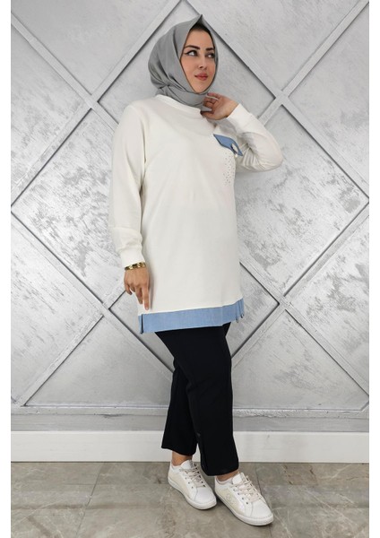 Kadın Broş ve Kombin Detaylı Tesettür Tunik fiyatları