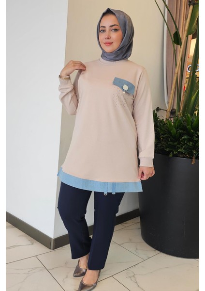 Kadın Broş ve Kombin Detaylı Tesettür Tunik modelleri