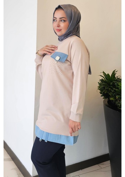 Kadın Broş ve Kombin Detaylı Tesettür Tunik fırsatları
