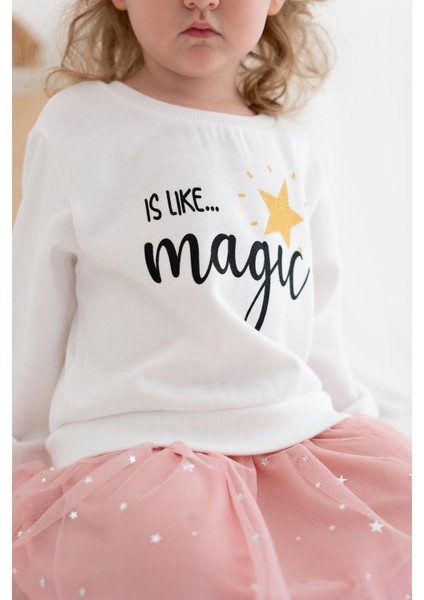 Kız Çocuk Sweatshirt Tütü Etek Elbise Yıldız fırsatları